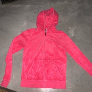 Hot pink juicy zip up terry cloth jacket